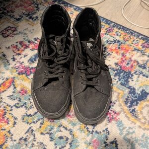 Black Vans Men's Black High-Top Sneakers